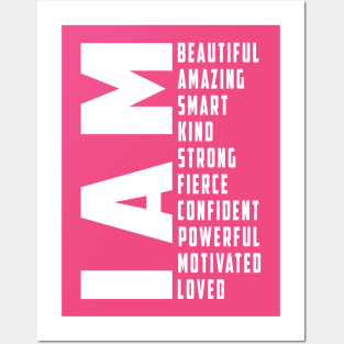 I Am Loved Shirt, I Am Strong Tee, Best Mom Shirt, I Am Beautiful Shirt, Motivational Shirt, Inspirational Shirt, Confident Women T-Shirt Posters and Art